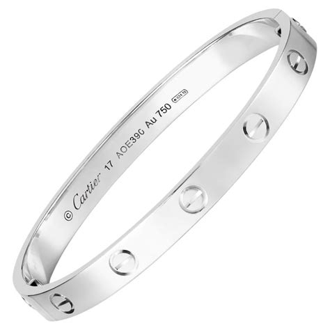 cartier bangle white gold|cartier white gold love bracelet.